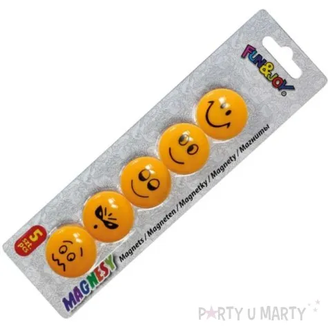 magnesy emoji usmiech pomaranczowe fun joy 29 mm 5 szt