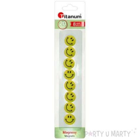 magnesy emoji usmiech zolte titanum 20 mm 8 szt