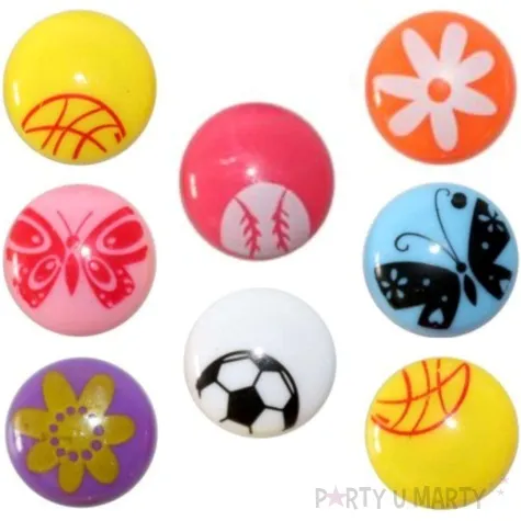 magnesy okragle wiosenne wzorki kolor mix titanum 20 mm 8 szt