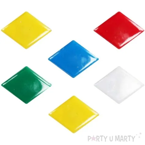 magnesy romby kolor mix titanum 30 mm 6 szt