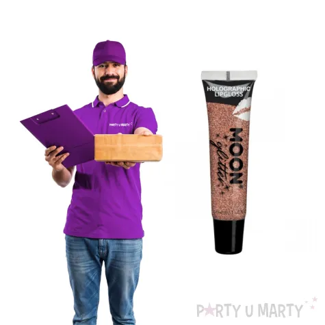 make up party blyszczyk brokat holo rozowe zloto mooncreations 15ml