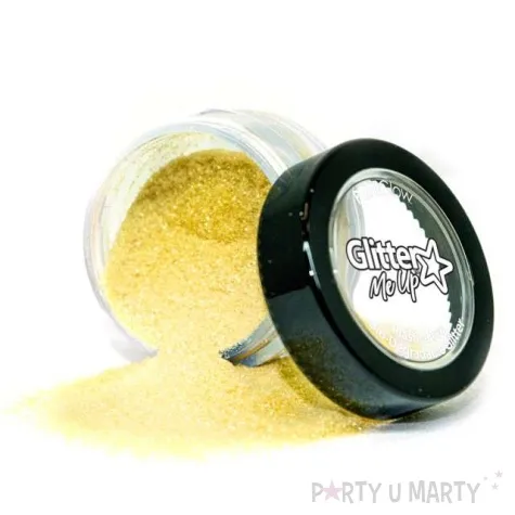 make up party brokat bio drobny zolty paint glow