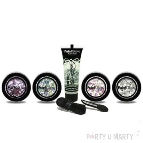 make up party brokat unicorn chunky mix paintglow zestaw