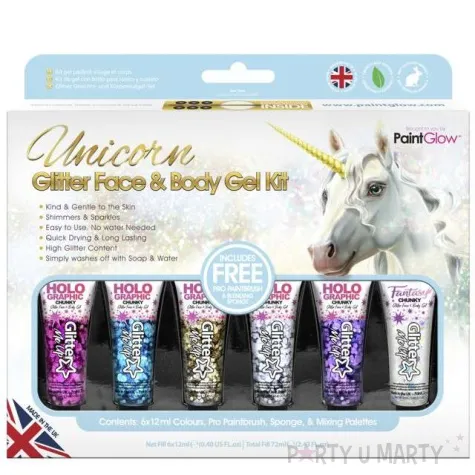 make up party brokat w zelu chunky mix paintglow zestaw
