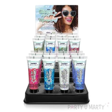 make up party brokat w zelu opalizujacy niebieski paint glow 12 ml