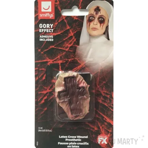 make up party charakteryzacja blizn krucyfiks smiffys