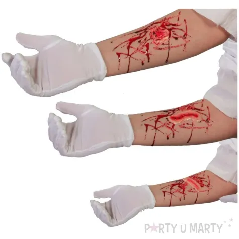 make up party charakteryzacja blizn rany ciete guirca