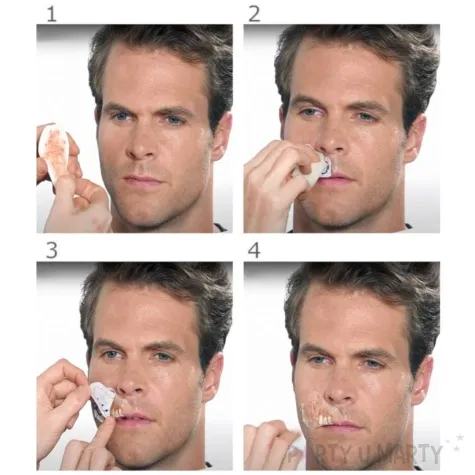 make up party charakteryzacja blizn usta zombie smiffys