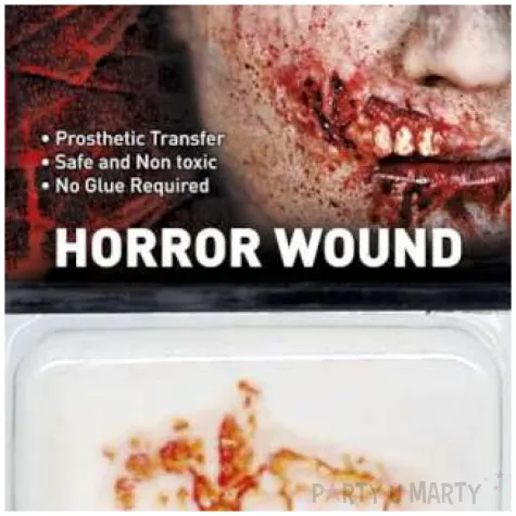 make up party charakteryzacja blizn usta zombie smiffys