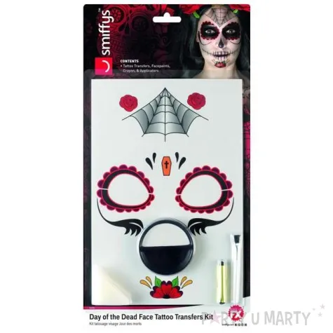 make up party day of the dead smiffys zestaw