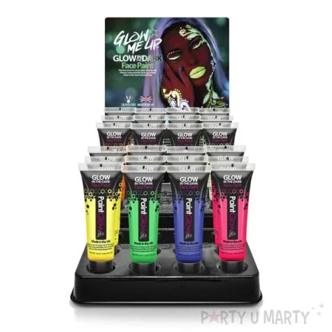 make up party farba do makijazu swiecaca pro fioletowa paint glow 12 ml