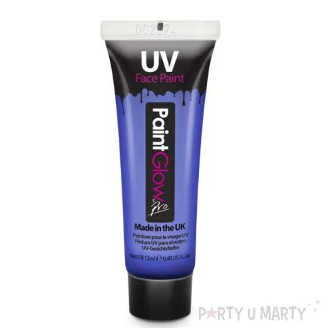 make up party farba do makijazu uv pro niebieska paint glow 12 ml
