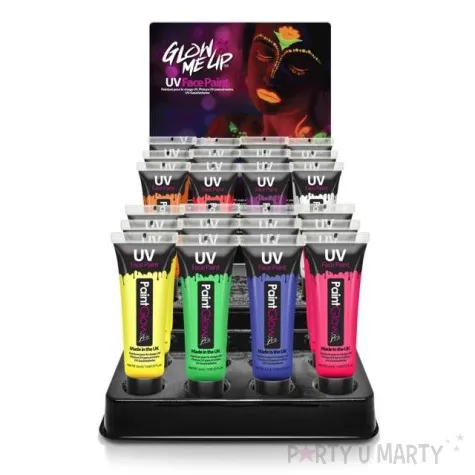 make up party farba do makijazu uv pro niebieska paint glow 12 ml