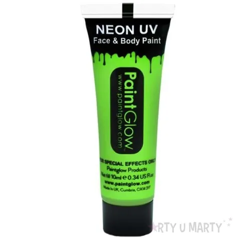 make up party farba do makijazu uv zielony neon paintglow 13 ml