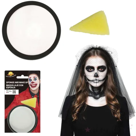 make up party farba do makijazu z gabeczka biala guirca