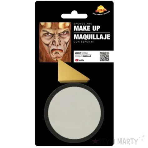 make up party farba do makijazu z gabeczka srebrna guirca