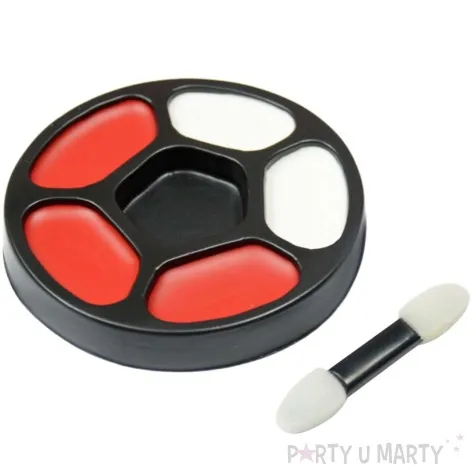 make up party farba do twarzy kibic bialo czerwona arpex 5 czesci