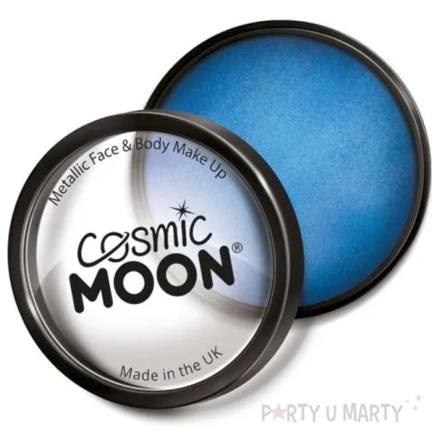 make up party farbka do twarzy metallic niebieska smiffys