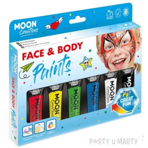 make up party farbki do twarzy spider mix smiffys 6 szt