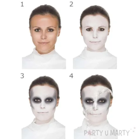 make up party halloween biala dama smiffys zestaw