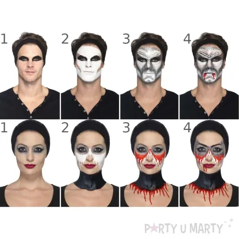 make up party halloween demoniczny wampir smiffys zestaw