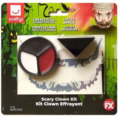 make up party halloween maly klaun smiffys zestaw