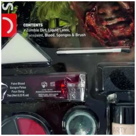 make up party halloween straszny zombie smiffys zestaw