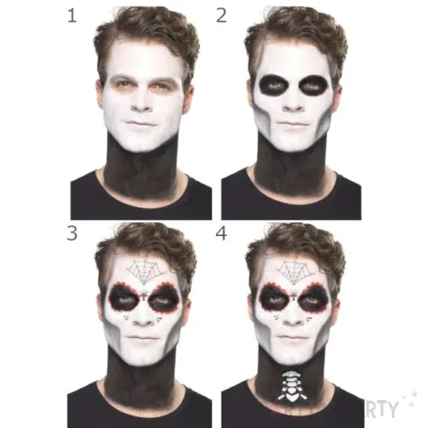 make up party halloween szkieletor pedro smiffys zestaw