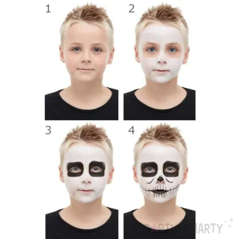 make up party halloween szkieletor smiffys zestaw