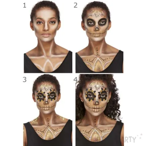 make up party halloween zlota smierc smiffys zestaw