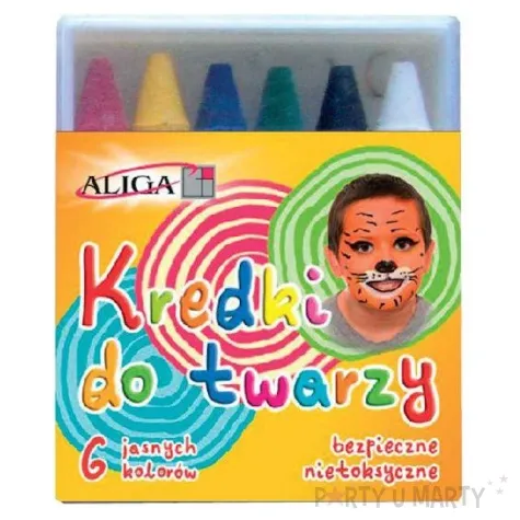 make up party kredki do twarzy aliga 6 szt