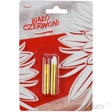 make up party kredki do twarzy kibic bialo czerwone arpex 2 szt