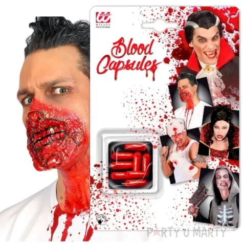 make up party krew w kapsulkach czerwony widmann 8 szt