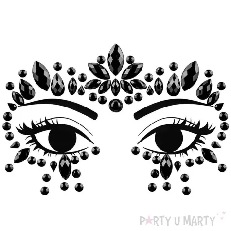 make up party kryszta ki na twarz czarny partydeco