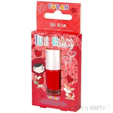 make up party lakier do paznokci tubi glam czerwony tuban 5 ml