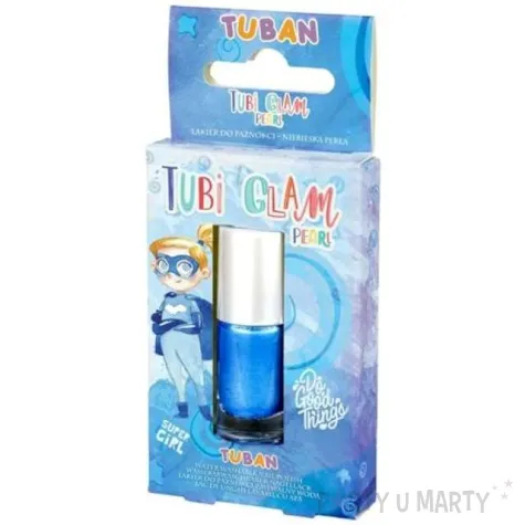 make up party lakier do paznokci tubi glam niebieski perlowy tuban 5 ml
