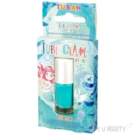 make up party lakier do paznokci tubi glam turkusowy perlowy tuban 5 ml
