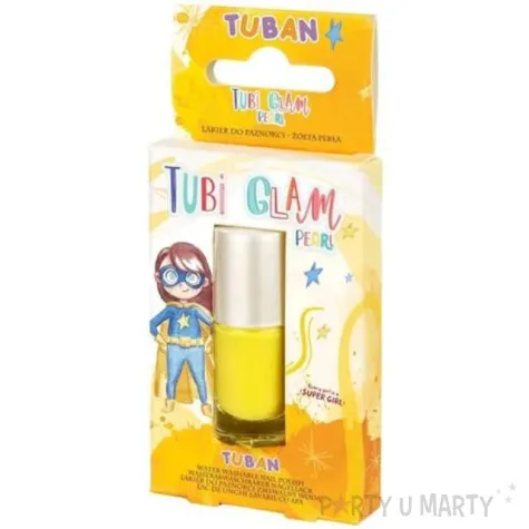 make up party lakier do paznokci tubi glam zolty perlowy tuban 5 ml