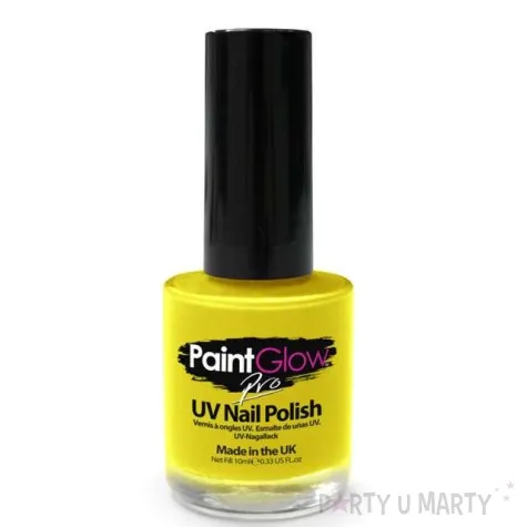 make up party lakier do paznokci uv pro zolty paint glow 10 ml
