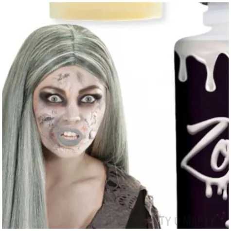 make up party latex skora zombie bialy widmann 28 ml