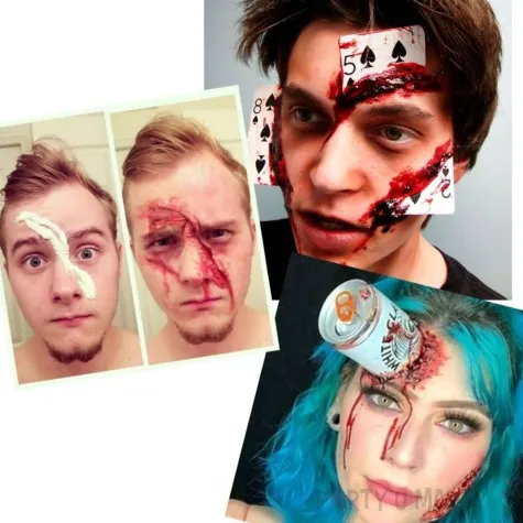 make up party latex w plynie z gabka smiffys 28 ml