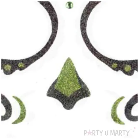 make up party naklejki na twarz los muertos czarno zielone arpex