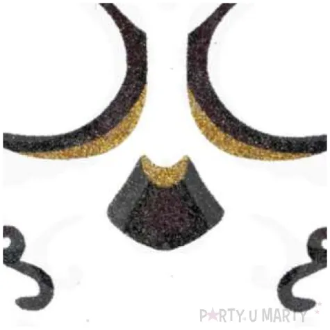 make up party naklejki na twarz los muertos czarno zlote arpex