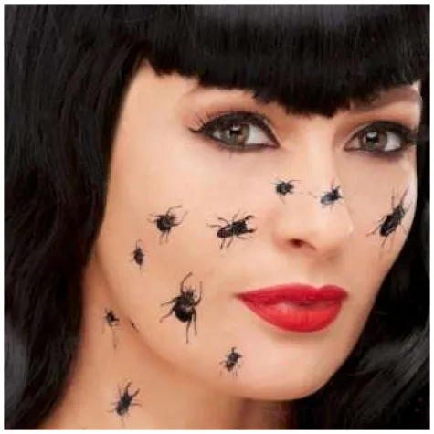 make up party naklejki zuki czarne smiffys 18 szt