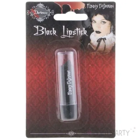 make up party szminka czarna funnyfashion