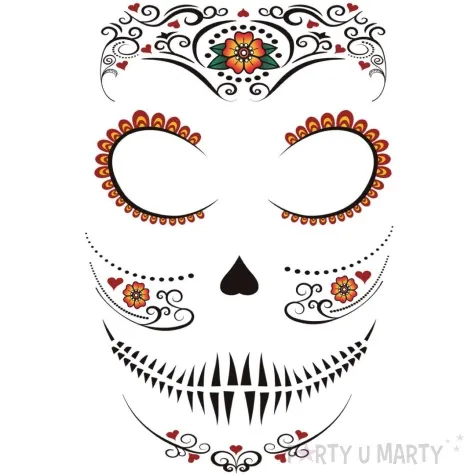 make up party tatuaz na twarz dia de los muertos guirca