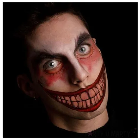 make up party tatuaz zeby klaun czerwony carnival toys