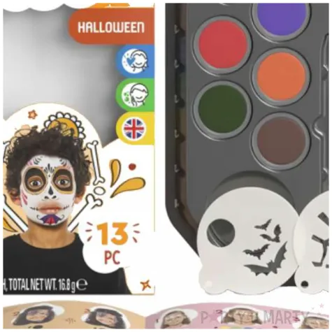 make up party zestaw farbek do twarzy halloween snazaroo