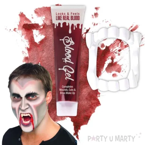 make up party zestaw krew i szczeka wampira widmann