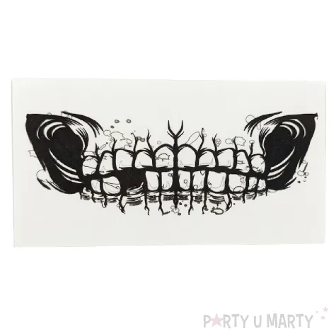 makijaz do stroju na halloween dia dde los muertos tatuaze zmywalne sztuczne zeby demon make up